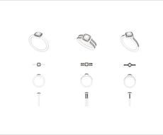 ご希望のジュエリーデザイン画作成します 本物のようなリアルなデザインでわかりやすい！