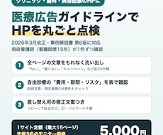 医療広告ガイドラインでHP全ページを点検します イメージ1