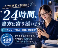 電話なし♪あなたの悩みや雑談をチャットで聞きます イメージ1