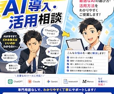 経営者向け　AI導入支援・活用のご相談します 最適なAIの選び方・活用方法をわかりやすくご提案いたします。