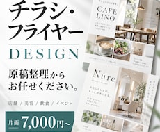 原稿整理から、見やすいチラシをデザインします イメージ1