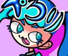 カートゥーン調の女の子のアイコン描きます イメージ1