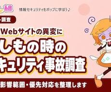 セキュリティ事故の初期調査を行います イメージ1