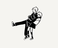 シンプルなモノクロのイラストを描きます イメージ1