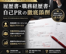 現役採用部門長が応募書類全般を徹底添削します イメージ1