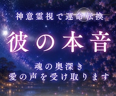 好きなあの人の魂の本音を、光の神意霊視で照らします イメージ1