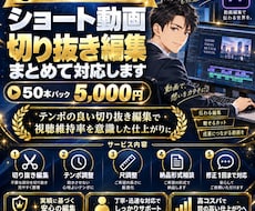 ショート動画の切り抜き編集をします イメージ1