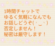 1時間チャットでお気軽になんでもお話しききます イメージ1