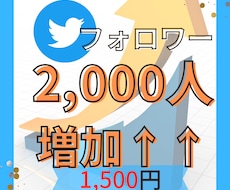 フォロワー2000人【Twitter】増加させます スタートダッシュは華麗に決めよう！！