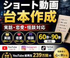 実話・恋愛・怪談の台本作成します イメージ1