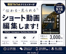 あなたに合わせたSNS向けショート動画を編集します TikTokクリエイターが、見られるショート動画を制作します