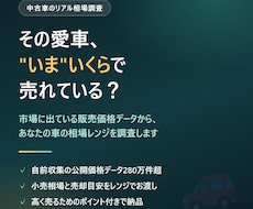 あなたの中古車のリアル相場を調べます イメージ1