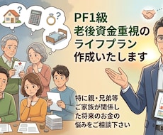 PF１級　老後資金重視のライフプラン作成いたします イメージ1