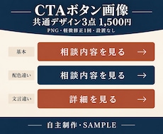 LP用CTAボタン画像を3点セットで制作します イメージ1