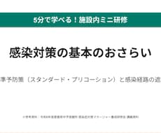 介護施設向け研修資料を作成します イメージ1