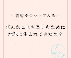どんなことを学び楽しみに地球に来たのかをみます イメージ1