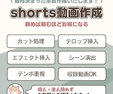 毎月shorts動画を制作致します shorts動画投稿を習慣化しませんか？