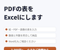 PDFや画像の表をExcelに入力します イメージ1