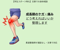 現役柔道整復師がスポーツ障害の相談に乗ります イメージ1