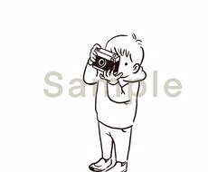 シンプルイラスト描きます 広告に使いやすいシンプルタッチの人物
