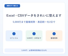 Excel・CSVデータをきれいに整えます イメージ1