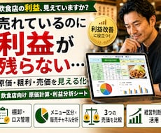 飲食店の原価計算▶モニター価格で利用できます 先着20名様限定　サービス改善キャンペーン！