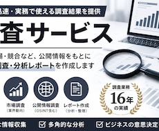 調査・リサーチ業務を代行します イメージ1