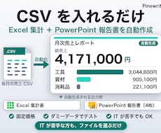 毎月のExcel集計と報告書づくりを自動化します イメージ1