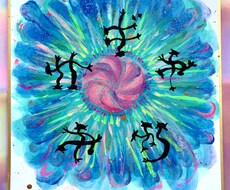 古代文字の龍踊文字でお名前アート描きます 名前に宿る言霊から受けるインスピレーションでアートします。