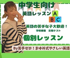 中学生向けの英語学習30分1500円で行います 保護者のかたも安心！元英語教室経営者がサポート