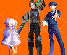 キャラクター全身の立ち絵イラストを制作します イメージ1