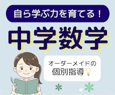 中学数学の「ひとりで解ける力」を基礎から育てます 現役大学生と克服！どんな「わからない」も丁寧に解説します