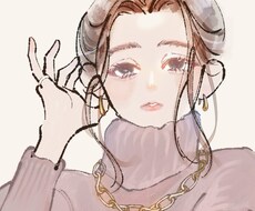 ふんわりおしゃれな女性SNSアイコンを描きます イメージ1