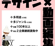 デザイン性をベースとした動画編集を承ります イメージ1
