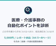 医療・介護事務の自動化ポイントを診断します イメージ1