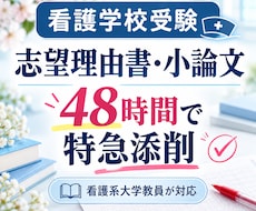 看護学校の志望理由書・小論文を48時間で添削します イメージ1