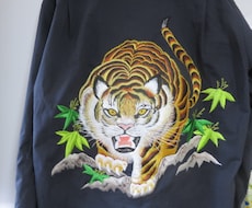 横振り刺繡をシャツなどに刺繡ます イメージ1