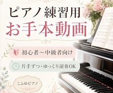 ピアノ練習用のお手本動画をお作りします イメージ1