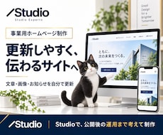 studioで事業用ホームページを作成します 文章も写真も不要｜エキスパートに丸投げ、5万円で公開まで