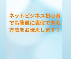 ネットビジネス初心者でも真似できる方法教えます イメージ1