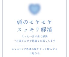 頭のモヤを15秒で晴らします イメージ1
