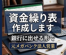 元メガバンク行員が銀行に出す資金繰り表を作成します イメージ1