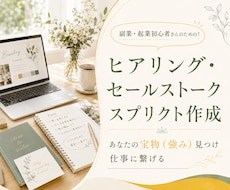 成約率UPのトークスプリクトを一緒に考えます お客様の悩みと商品を繋げ、自然に選ばれるトークスプリクト作成