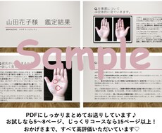 初回限定お試し！開運手相であなたをハッピーにします 前向きに、ポジティブになるために♡詳しい鑑定書付☆