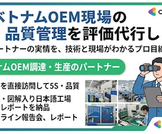 ベトナムOEM現場の5S・品質管理を評価代行します イメージ1