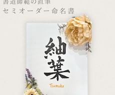 命名書を書道師範がお書きします イメージ1