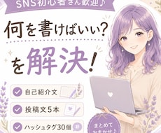 X・Instagram初心者向け投稿文を作成します イメージ1
