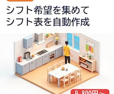 飲食店のシフト表を希望から自動作成します イメージ1
