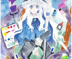 透明水彩で可愛くて綺麗な作品を作成します イメージ1