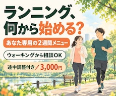 初心者専用のランニングメニューを作成します イメージ1